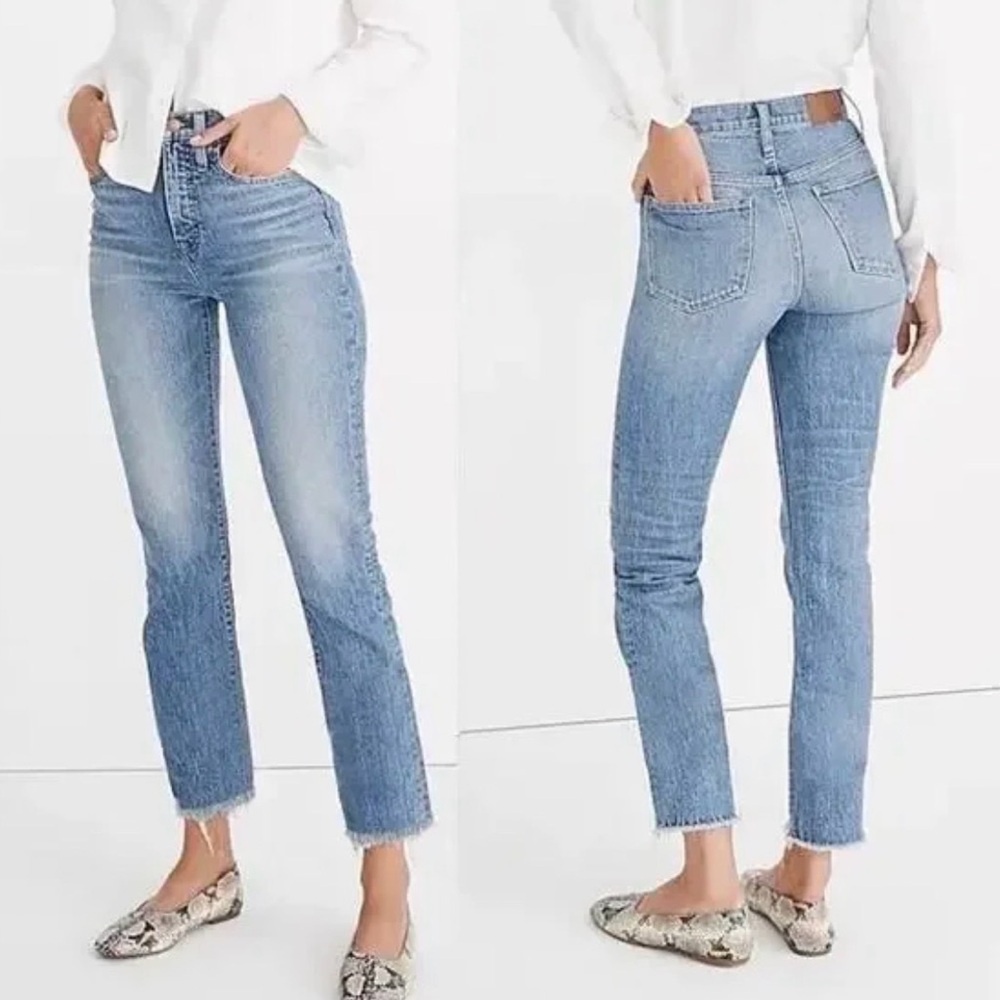 NWT Madewell The Perfect Vintage Jeans Womens 25 Ainsworth Wash AF691‎ Raw Hem